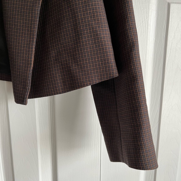 Zara Brown Plaid Cropped Blazer - Picture 8 of 15